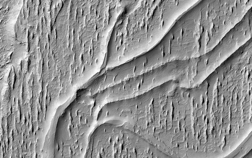 Curving Ridges in Aeolis Planum