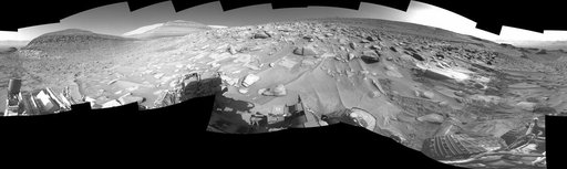 Curiosity Views Its Tracks Using Its Navcam