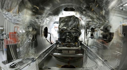 Imaging Spectrometer Inside Thermal Vacuum Chamber