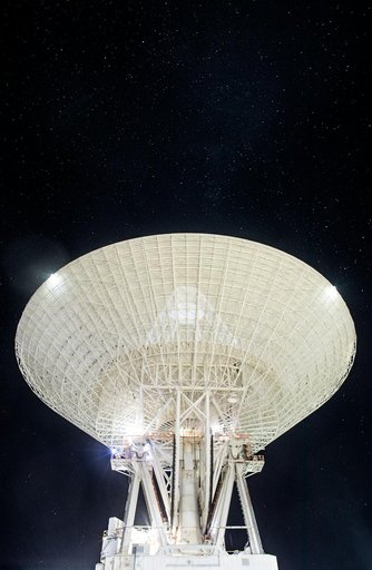 Goldstone’s 70-Meter Antenna Under the Stars