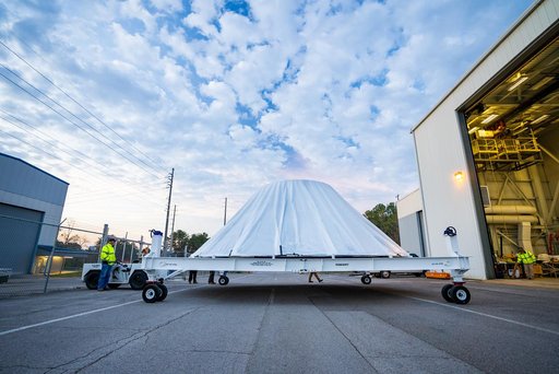 SLS Payload Adapter Moved for Testing at NASA Marshall photo 1