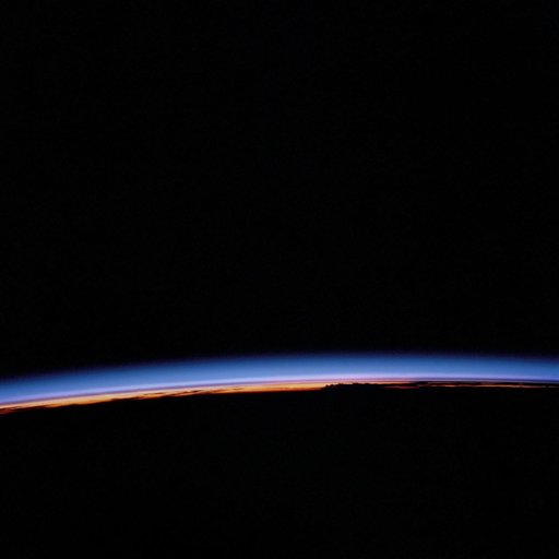 Earth limb at sunset