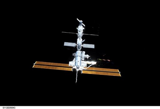 Distant approach view of the ISS
