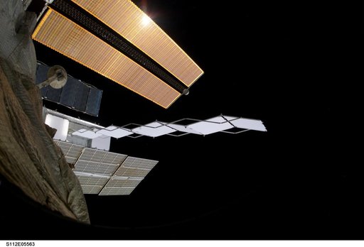 Radiator on S0 truss after remote deployment