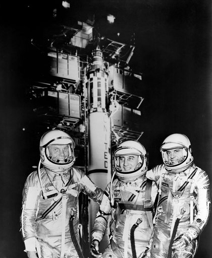 Astronauts Glenn, Grissom and Shepard - Redstone