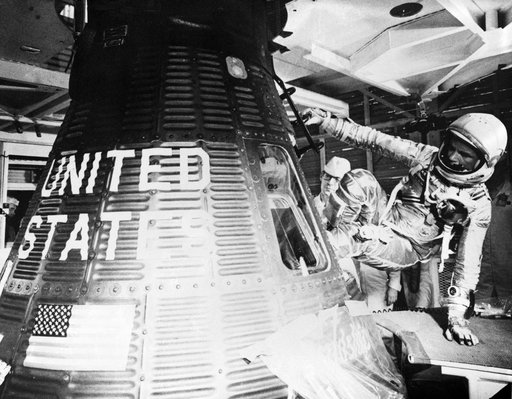 Astronaut John Glenn, Jr. - Insertion - Mercury Spacecraft - Cape