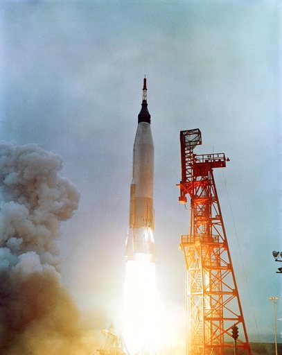 Astronaut Carpenter, Scott - Mercury-Atlas (MA)-7 - Liftoff - Cape