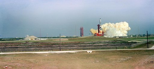 LIFTOFF - GEMINI-TITAN (GT)-3 - DISTANT VIEW - CAPE