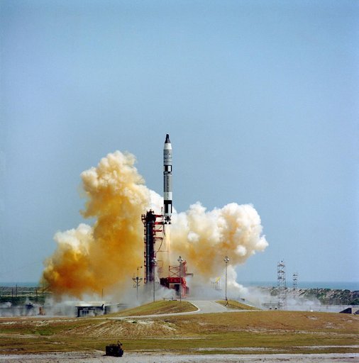 View of the Gemini-Titan 4 spacecraft launch