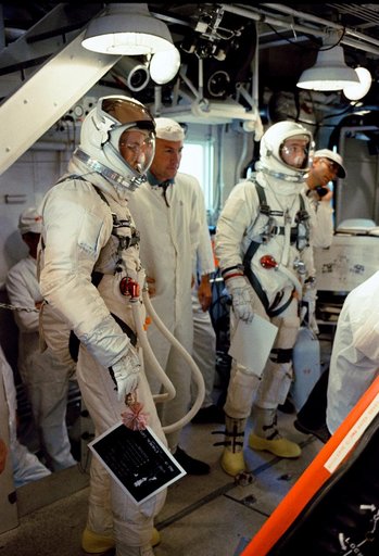 IN WHITE ROOM - ASTRONAUT EDWARD H. WHITE II - MISC. - CAPE