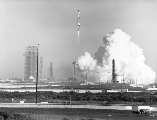 LIFTOFF - GEMINI-TITAN (GT)-6 (DISTANT VIEW) - CAPE