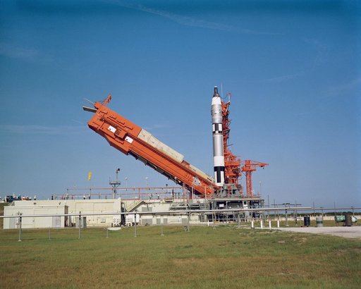 Gemini-Titan (GT)-5 - On Pad (Erector being Lowered) - Cape