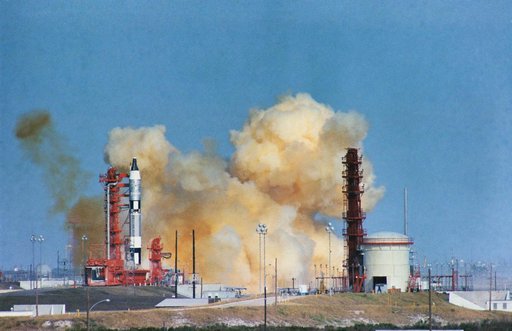 LIFTOFF - GEMINI-TITAN (GT)-6 - SHUTDOWN - CAPE
