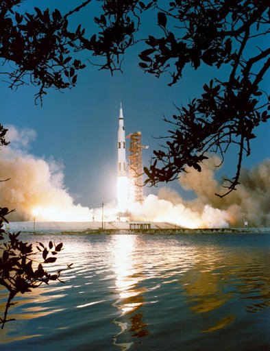 Apollo 6 unmanned space mission launch