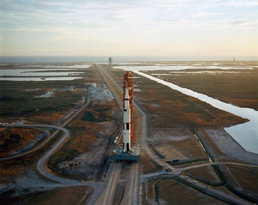 APOLLO IX/X - ERECTION - SATURN 504 - ROLLOUT - PAD 39A - KSC