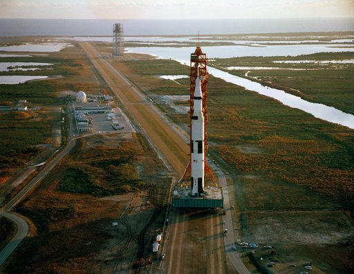 APOLLO IX/X - ERECTION - SATURN 504 - ROLLOUT - PAD 39A - KSC