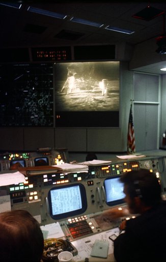 View - Mission Control Center (MCC) - Lunar Surface - Apollo XI Extravehicular Activity (EVA) - MSC