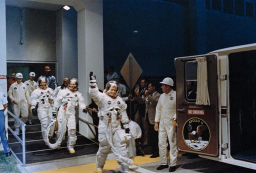 Apollo XI Crewmen - Prelaunch Countdown - KSC