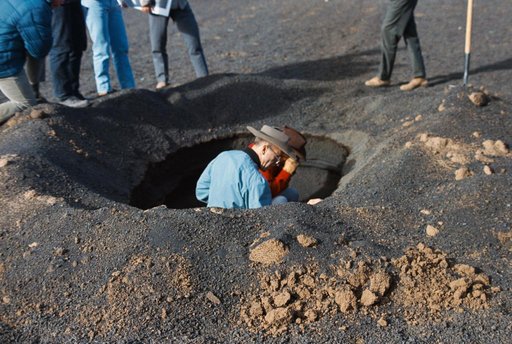 Apollo 12 crewmembers during geological field trip
