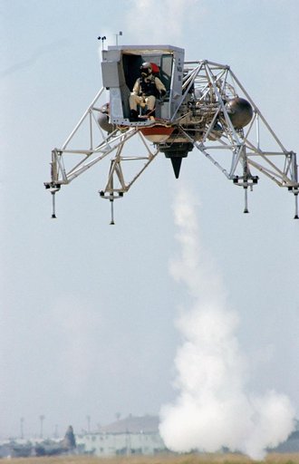 Astronaut Charles Conrad - Cockpit - Lunar Landing Training Vehicle - Ellington AFB (EAFB), TX