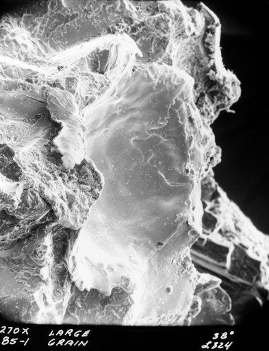 Enlarged View - Hypervelocity Impact - Lunar Surface Material - CA