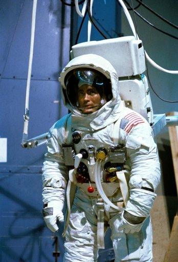 Apollo 13 Astronaut Fred Haise during lunar surface simulation training