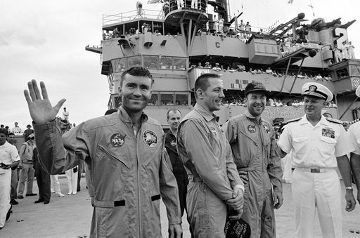 Apollo 13 Crew - Prime Recovery Ship - USS Iwo Jima