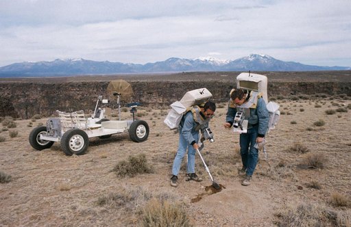 Apollo XV Crew - Soil Samples Collection - Simulated Extravehicular Activity (EVA) - NM