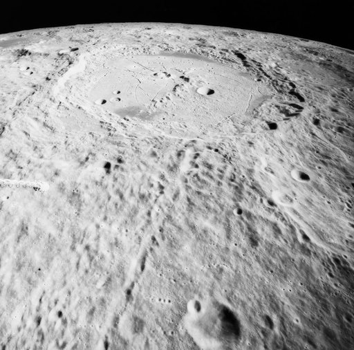 View of crater Humboldt as photographed by Apollo 15