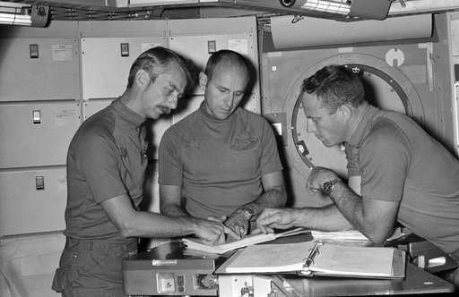 Skylab (SL)-3 Crew - Training - Orbital Workshop Trainer - JSC