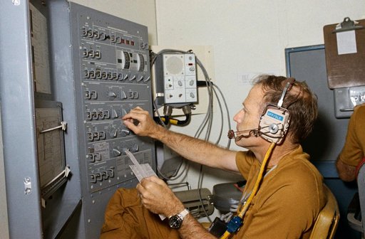 SKYLAB (SL)-4 - CREW TRAINING (ORBITAL WORKSTATION [OWS]) - JSC