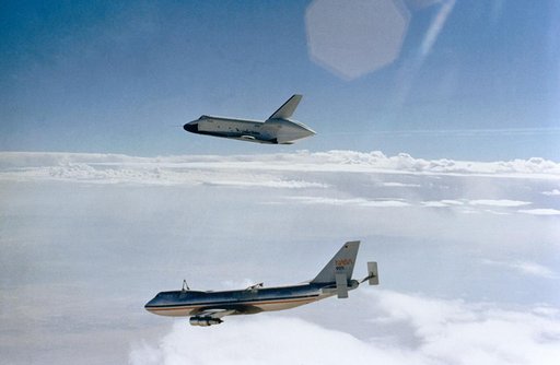 Orbiter "Enterprise" - Soars Above the NASA 747 Carrier - Dryden Flight Research Center (DFRC), CA