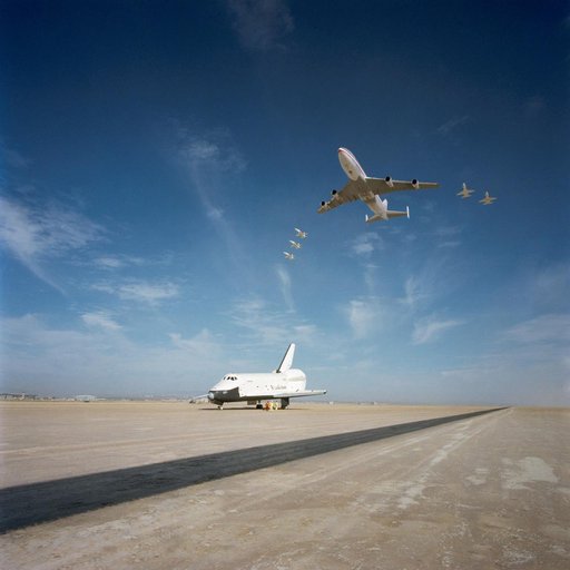 NASA 747 Carrier Aircraft - Five (5) T-38 Aircraft - Shuttle Orbiter 101 "Enterprise" - Edwards AFB (EAFB), CA
