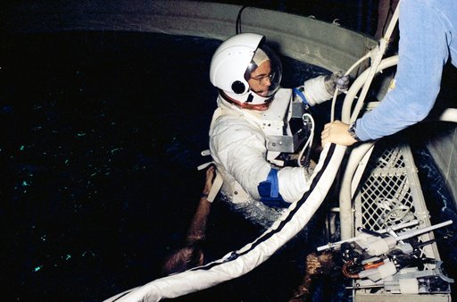 Crippen, pilot for STS-1, during a training session