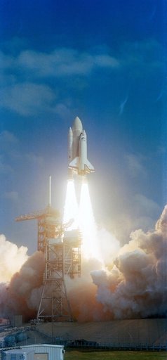 Space Shuttle Columbia OV (101) launching from pad 39A begining STS-2