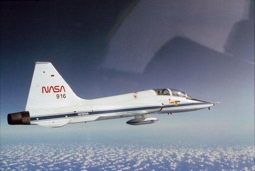 STS-5 crew in T-38 enroute to Kennedy Space Center