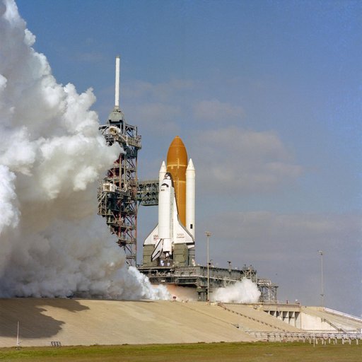 View of the Flight Readiness Firing (FRF) of the Challengers engines