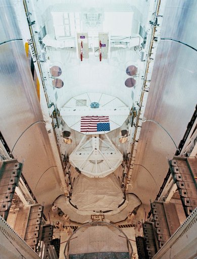 View of the Payload Flight Test Article (PFTA) installed in cargo bay