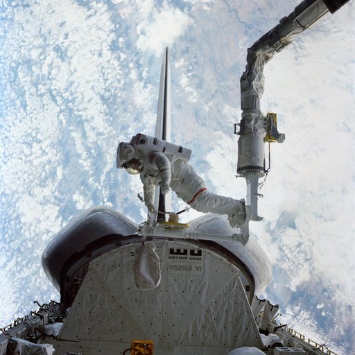 View of Astronaut Bruc McCandless during EVA
