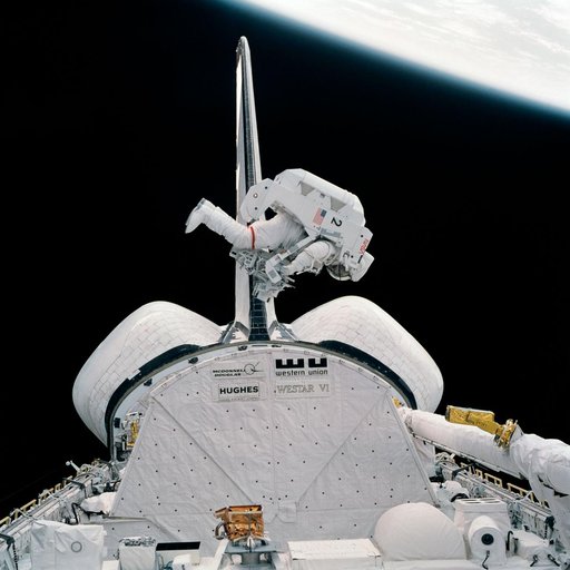 View of Astronaut Bruc McCandless during EVA