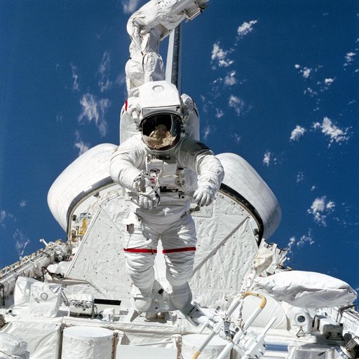 View of Astronaut Bruc McCandless during EVA