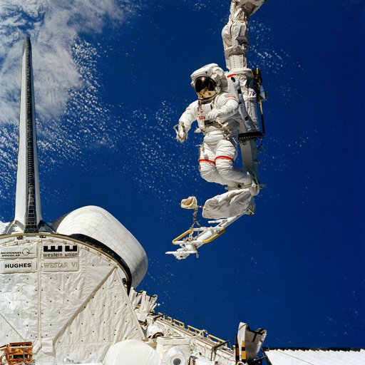 View of Astronaut Bruc McCandless during EVA