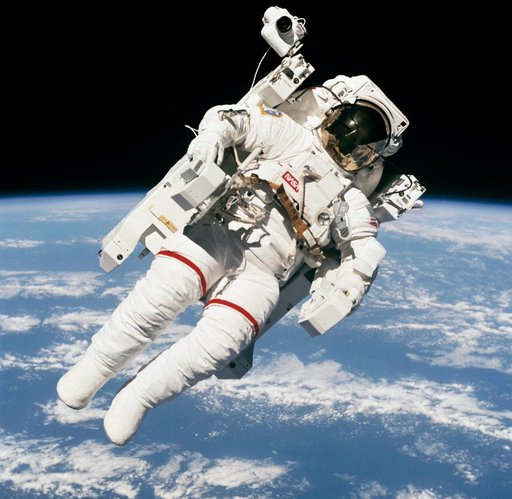 Views of the extravehicular activity during STS 41-B