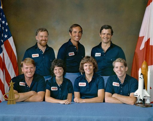 Official photo of the 41-G crew