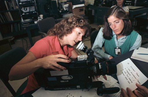 Teacher-in-Space Trainees - Arriflex Motion Picture Camera