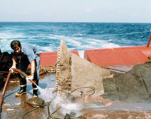 View of the SRB recovery during STS 51-L investigation