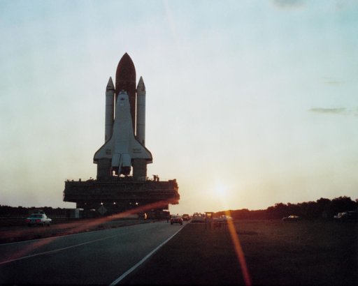 Rollout - Shuttle Discovery - STS 41D Launch - KSC
