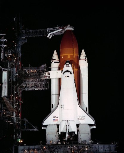 Rollout - Shuttle Discovery - STS 41D Launch - KSC