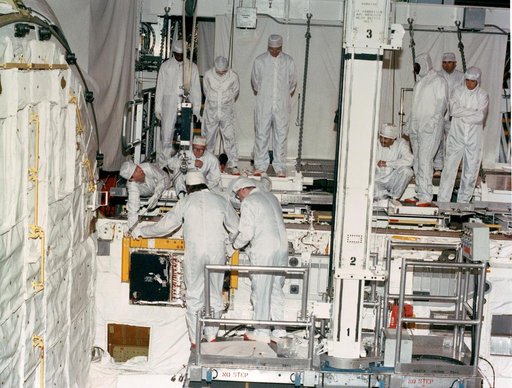 STS-26 Discovery, OV-103, OASIS equipment is mounted in payload bay (PLB)