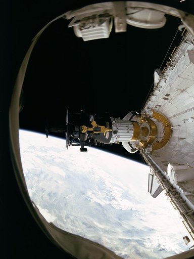 STS-34 Galileo spacecraft / IUS deployment taken by the IMAX camera